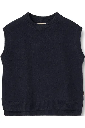WHEAT Knit Vest Cuba Tops Vests Navy