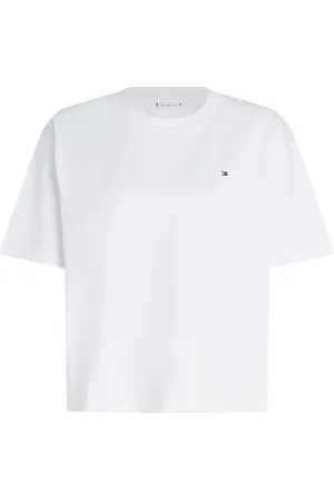 Tommy Hilfiger Modern Relaxed C-Nk Ss Tops T-shirts & Tops Short-sleeved White