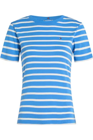 Tommy Hilfiger Slim Cody C-Nk Ss Tops T-shirts & Tops Short-sleeved Blue