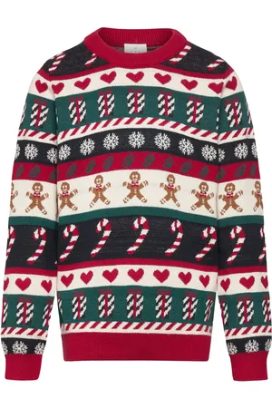 The New Tnholiday Jacquard Pullover Tops Knitwear Pullovers Navy