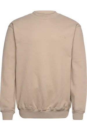Woodbird Wbcane Base Crew Tops Sweatshirts & Hoodies Sweatshirts Beige