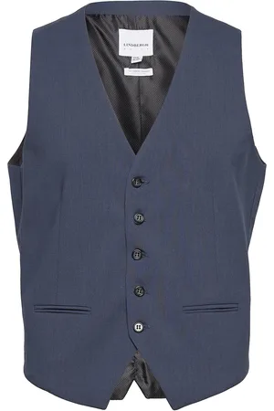 Lindbergh Mens Waistcoat For Suit Habitvest Blue
