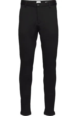 Lindbergh Superflex Pant Normal Length Bottoms Trousers Chinos Black