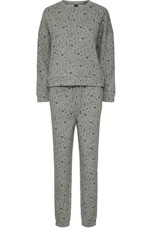 Pieces® Pcxmas Chilli Sweat Set Bc Pyjamas Nattøj Grey