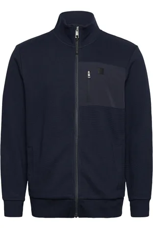 TOM TAILOR Structured Stand-Up Jacket Tops Sweatshirts & Hoodies Fleeces & Midlayers Navy
