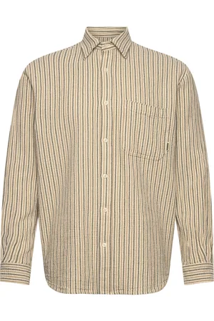 Woodbird Wbyuzo Knitted Shirt Designers Shirts Casual Beige