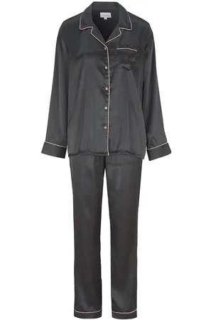 Damella of Sweden Satin Pyjamas Pyjamas Nattøj Navy
