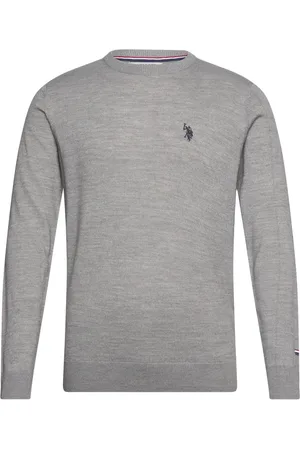 U.S. Polo Assn. Kent Reg Mw Uspa M Knit Tops Knitwear Round Necks Grey