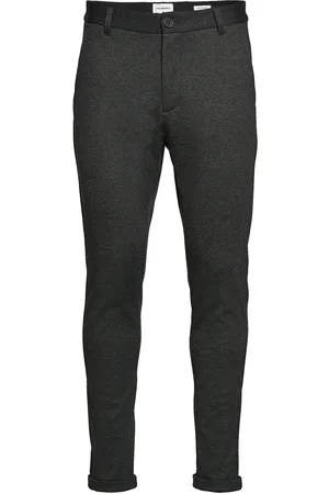 Lindbergh Superflex Knitted Cropped Pant Bottoms Trousers Chinos Khaki Green