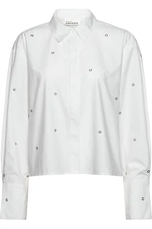 Karen by Simonsen Kbroysin Short Shirt Tops Shirts Long-sleeved White