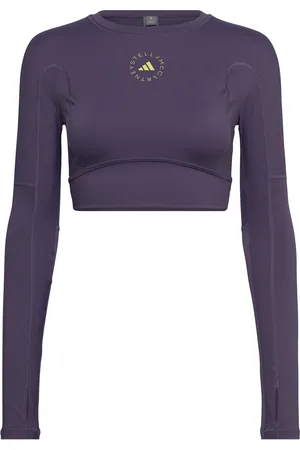 adidas Asmc Tst Crop L Sport Sport Clothing Sports Tops & T-shirts Sport Crop Tops Sport Long-sleeved Crop Tops Purple