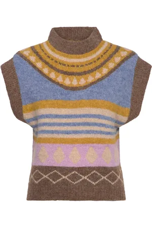 Lollys Laundry Dictell Vest Sl Vests Knitted Vests Beige