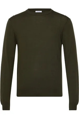 Les Deux Greyson Merino Knit Tops Knitwear Round Necks Green