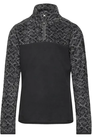 Roxy Whitecamp Half Zip Girl Tops Sweatshirts & Hoodies Sweatshirts Black