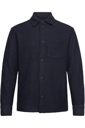 Les Deux Kaleb Overshirt Tops Overshirts Navy