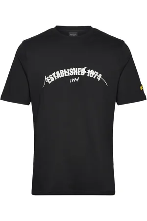 Lyle & Scott Established 1874 Graphic T-Shirt Tops T-Kortærmet Skjorte Black