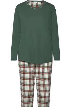Lady Avenue Cotton Flannel Pyjamas Pyjamas Nattøj Green