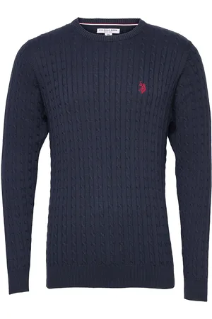 U.S. Polo Assn. Uspa Knit Archi Men Tops Knitwear Round Necks Navy
