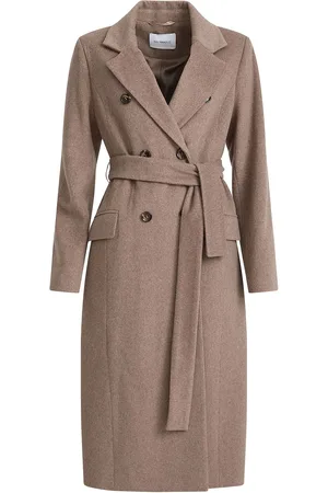 Ivo Nikkolo Wool Coat, Cadeo Uldfrakke Frakke Beige