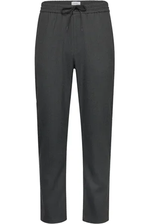 Les Deux Como Herringb Tapered Drawstring Bottoms Trousers Casual Black