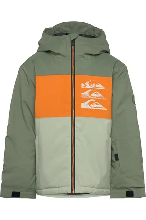Quiksilver Groomer Kids Jk Outerwear Snow-ski Clothing Snow-ski Jacket Green