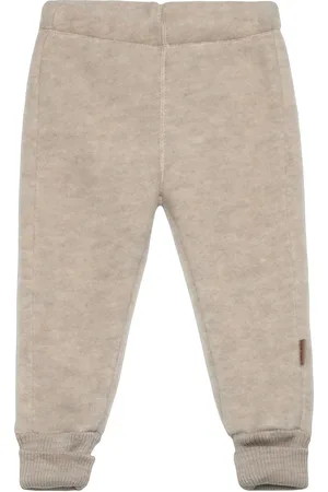 Mikk-Line Wool Pants Outerwear Fleece Outerwear Fleece Trousers Beige