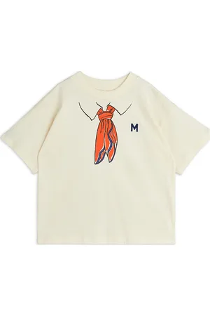 Mini Rodini Scarf Sp Ss Tee Tops T-Kortærmet Skjorte Cream