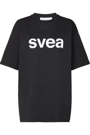 Svea Smaustin Boxy Logo Ss T-Shirt Tops T-Kortærmet Skjorte Black