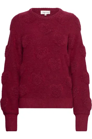 Fabienne Chapot Bibian Heart Pullover Tops Knitwear Jumpers Red