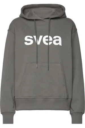 Svea Swcowen Hoodie Tops Sweatshirts & Hoodies Hoodies Grey