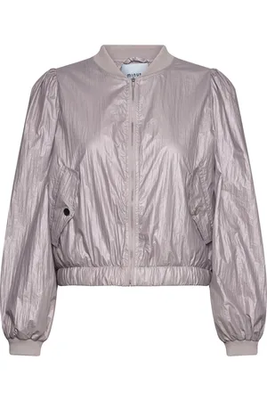 Minus Janice Metallic Bomber Jacket Bomberjakke Purple