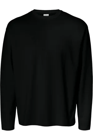 SELECTED Slhlooseoscar Ls O-Neck Tee Noos Tops T-Langærmet Skjorte Black