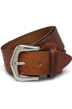 MANGO Leather Belt Bælte Brown