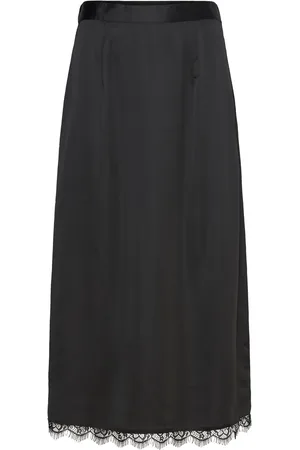 Noisy May Nmsantal Hw Midi Skirt Wvn Skirts Knee-length & Midi Skirts Black