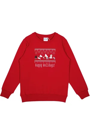Mumin Happy Holidays Tröja Tops Knitwear Pullovers Red