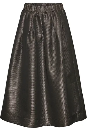 Y.A.S Gosh Hw Midi Skirt Skirts Knee-length & Midi Skirts Brown