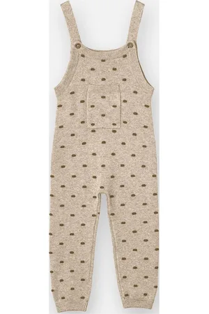 Fliink Benna Dot Overall Bottoms Dungarees Beige