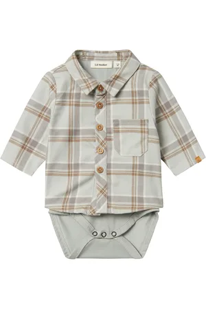 Lil Atelier Nbmseven Ls Boxy Body Shirt Lil Bodies Long-sleeved Grey