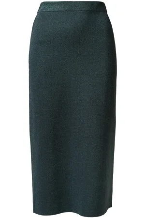 Ivo Nikkolo Knitted Midi Skirt, Sedrick Skirts Knee-length & Midi Skirts Green
