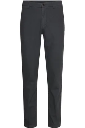 Lindbergh Brushed Chino Pants Bottoms Trousers Chinos Black