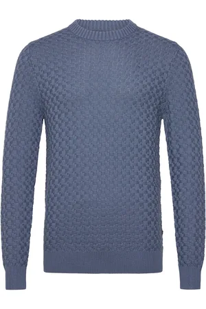 Matinique Matriton Tops Knitwear Round Necks Blue