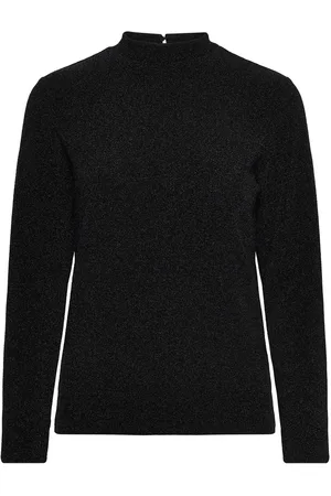 Saint Tropez Humasz Blouse Tops Blouses Long-sleeved Black