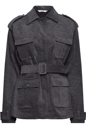 REMAIN Birger Christensen Work Wear Jacket Outerwear Jackets Utility Jackets Grey