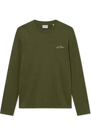 Les Deux Crew Ls T-Shirt Tops T-Langærmet Skjorte Green