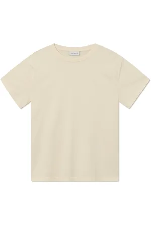 Les Deux Crew T-Shirt Tops T-Kortærmet Skjorte Cream