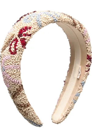 Beck Söndergaard Bow Wide Beaded Hairbrace Accessories Hair Accessories Hair Band Multi/patterned