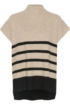 Cream Crstari Knit Slipover Tops Knitwear Jumpers Beige