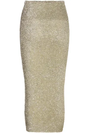 INWEAR Yelenaiw Skirt Skirts Knitted Skirts Silver