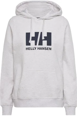 Helly Hansen W Hh Logo Hoodie Tops Sweatshirts & Hoodies Hoodies Grey
