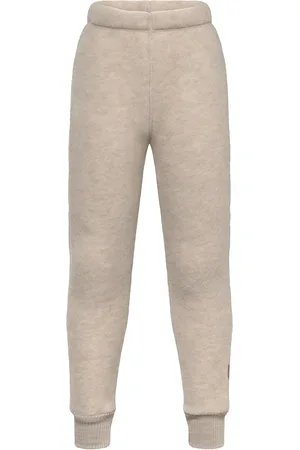 Mikk-Line Wool Pants Outerwear Fleece Outerwear Fleece Trousers Cream